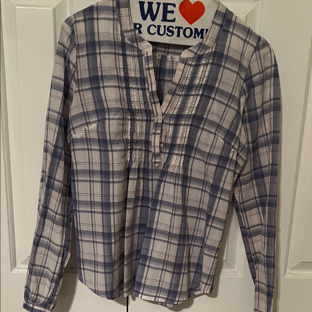 Chic Plaid Long Sleeve Top